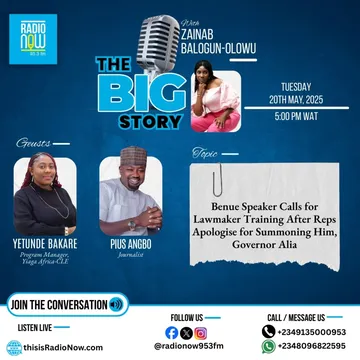 Today on #TheBigStory with Zainab Balogun-OlowuTopic: BENUE SPEAKER CALLS FOR LAWMAKER TRAINING AFTER REPS APOLOGISE FOR SUMMONING HIM, GOVERNOR ALIAGuests: Yetunde Bakare and Pius AngboListen Live @ ...