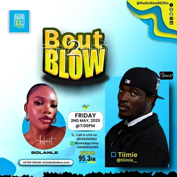 Listen live to Tiimie on #Bout2Blow with @bolanle_peps tonight! @ 7 pm Listen on RadioNow 95.3FM or www.thisisradionow.com🎤 Connect with your favourite artist!📞 Call in LIVE on 09135000953,WhatsApp On...