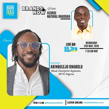 Tune In Today to #BrandsNow with George Natural Onuorah! Featured Guest: Akinbulejo Onabolu, Head, Enterprise Segments at MTN Nigeria.When: Today at 7:35 AM WATListen Live: RadioNow 95.3FM Online: thi...