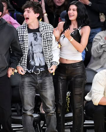 #KylieJenner and #TimothΓ©eChalamet are locking lips! π@kyliejenner @tchalamet On Wednesday, April 30, the couple was snapped sharing a kiss as they sat courtside during a date night at the Los Angeles...