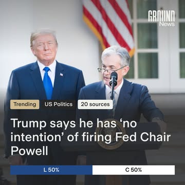 President Donald Trump said Tuesday he does not plan to remove Federal Reserve Chair Jerome Powell but reiterated his call for lower interest rates. “I have no intention of firing him,” Trump told rep...