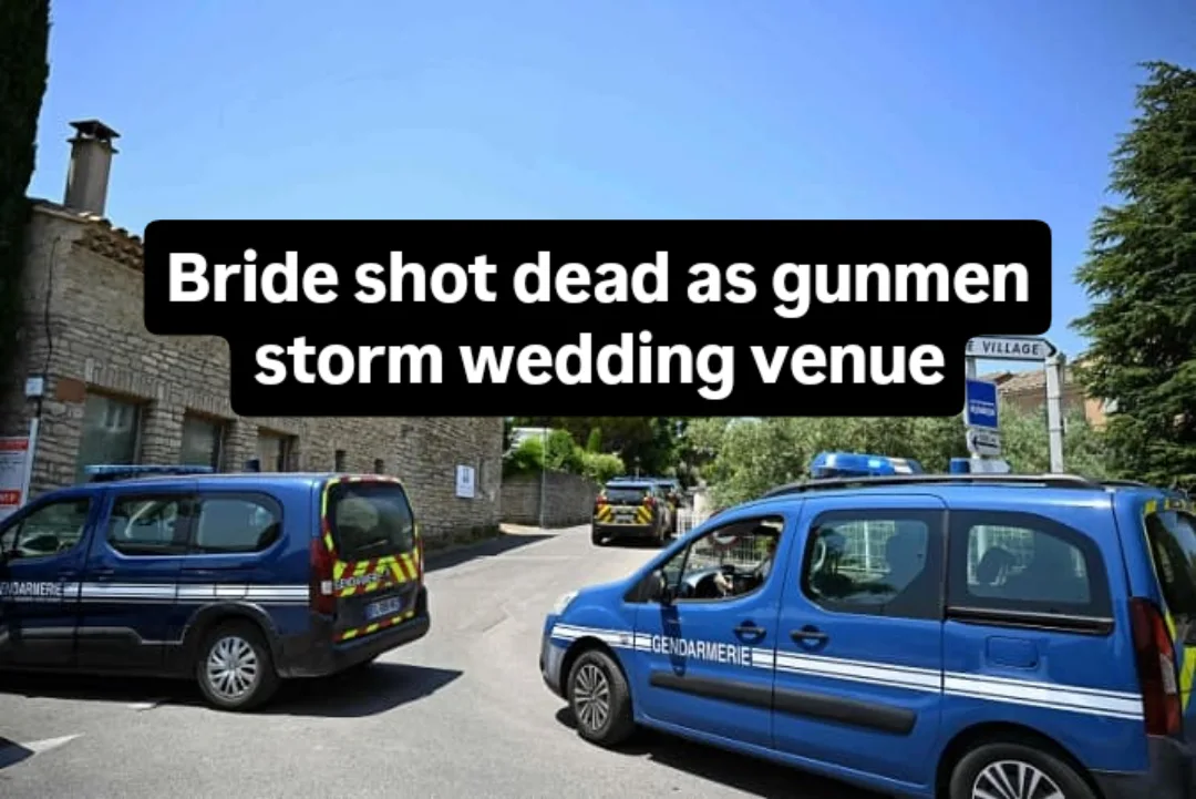 Bride shot dead as gunmen storm wedding venueA 27-year-old bride was killed when gunmen attacked a wedding party in a village in southeastern France, with one of the assailants also dying during the a...