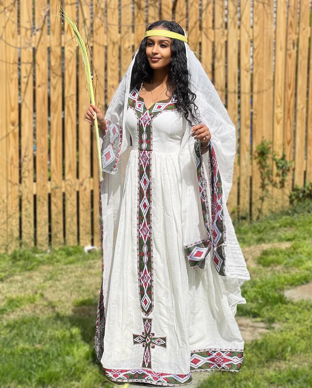RUHUS BEAL HOSANA 🌿🌿💛💚Wrapped in heritage. Glowing in confidence. 🫴🏾 @mebaeta_ ✨ORDER YOUR DRESSES WITH US 🚨‼️