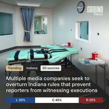 The Associated Press and four other media organizations have filed a federal lawsuit challenging an Indiana law that bars journalists from witnessing executions. ⁠⁠The suit argues that excluding media...