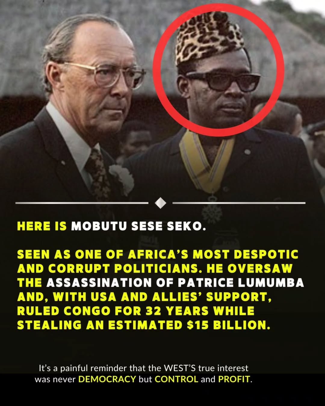 POWER can blind a nation and enrich a DICTATOR. MOBUTU SESE SEKO ruled CONGO for 32 long years, amassing an estimated $15 BILLION while millions suffered. He supervised the tragic death of PATRICE LUM...