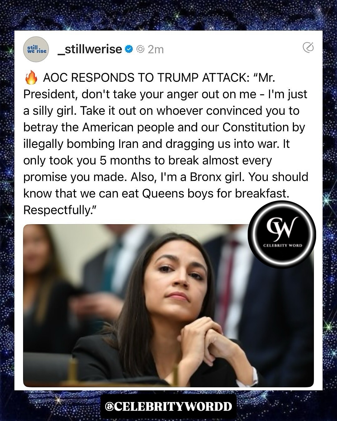 Respectfully” 🔥 AOC stays undefeated with the shade.Let’s have some fun—how many grammar mistakes can you count in Trump’s Truth Social rant? 📉🧐