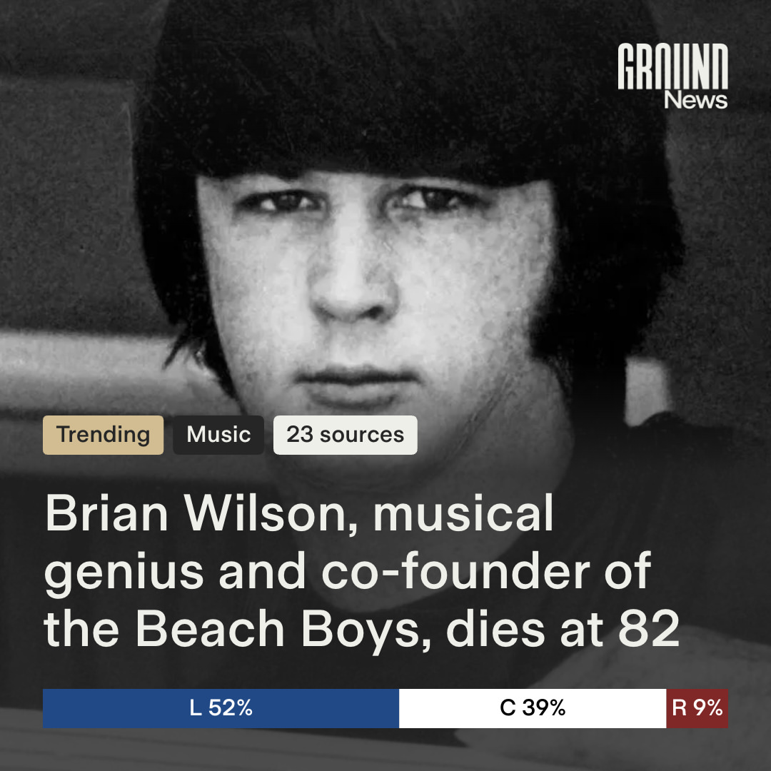 Brian Wilson, co-founder of the Beach Boys and widely regarded as a musical genius, has died at 82. ⁠⁠His family announced his death on Wednesday through his official website and social media accounts...
