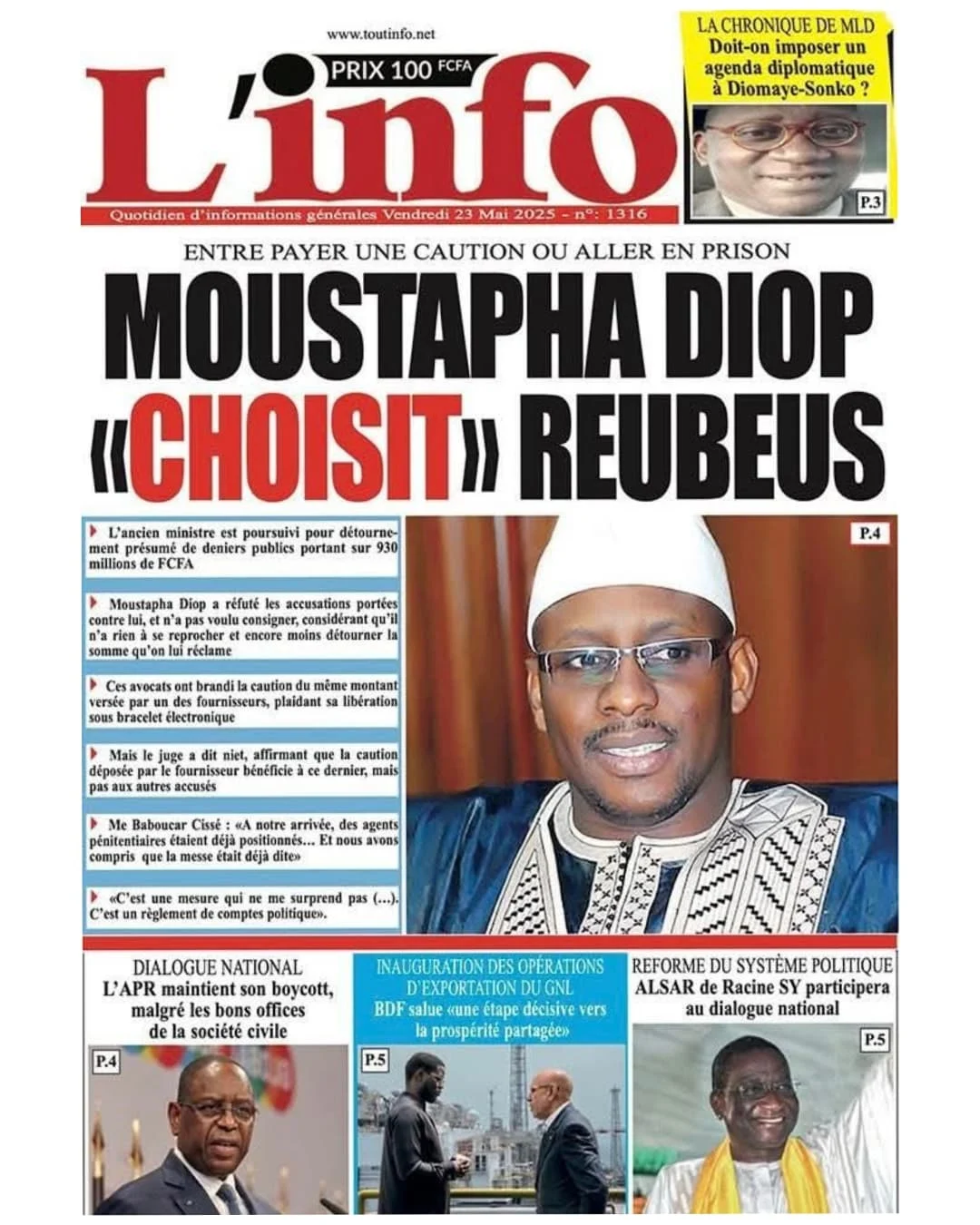 🔴[𝗦𝗘𝗡𝗘𝗚𝗔𝗟] 🇸🇳 : Unes des journaux de Vendredi 23 Mai 2025.#RevueDePresse____________________________________________@dakar_snap #election2024 #MackySall #presidentielle2024 #senegalaise #senegal🇸🇳 #da...