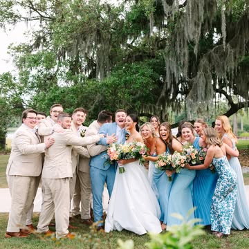 The Girls & The Guys🤍 Our people we call friends but really they’re family. Couldn’t have been more happy to stand next to these people on our wedding day! #wedding #wedding2024 #wedding2025 #springwe...