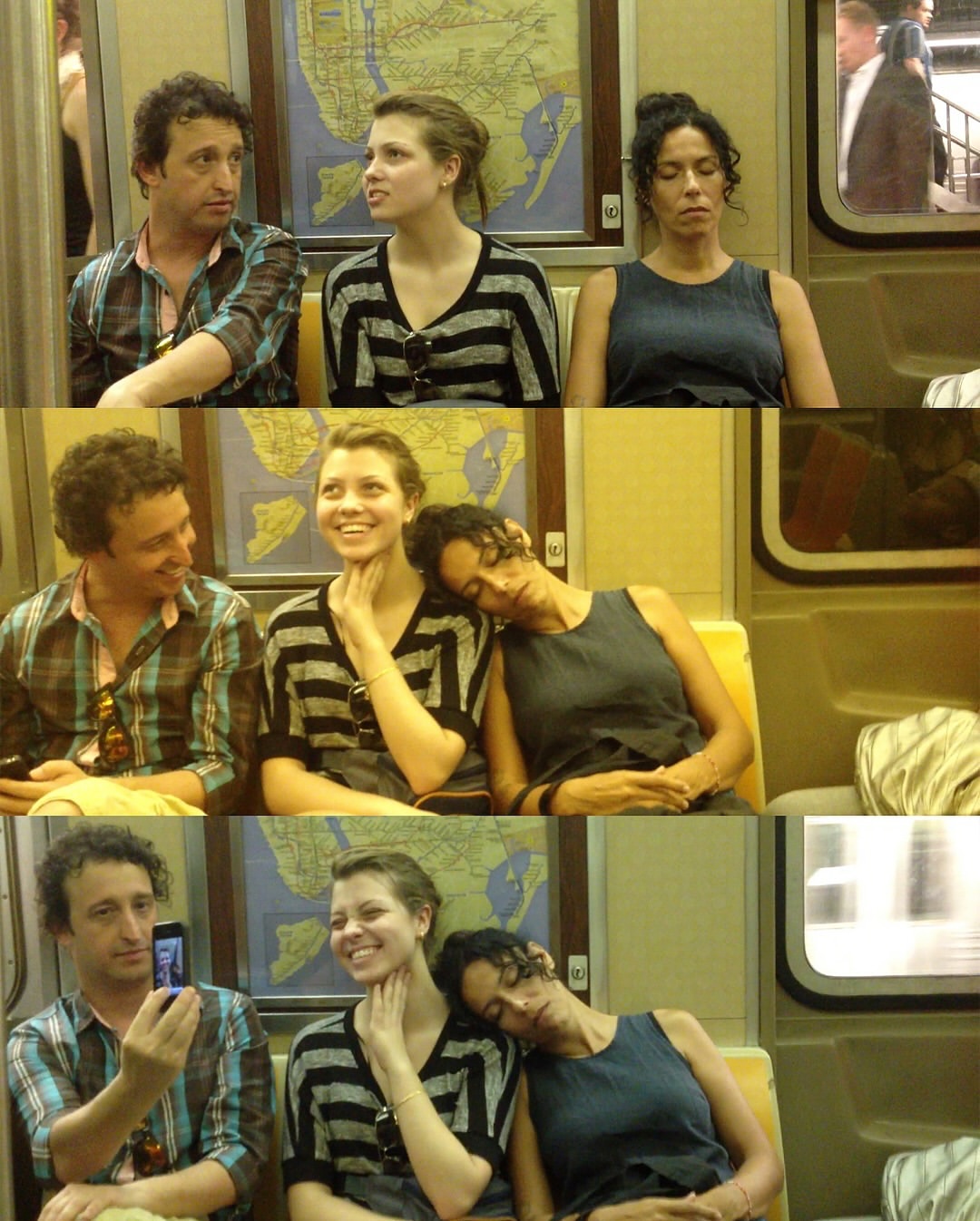 “It Felt Like I Knew You” (2012) by George Ferrandi @jumpstarlove In this subtle performance piece, artist George Ferrandi boards the crowded NYC subway during rush hour, waits until the seats are ful...