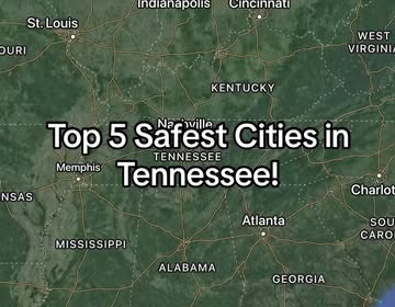 (SWIPE➡️) Top 5 safest places in Tennessee via TravelLite 👀Do you agree with their rankings 🤔#Tennessee
