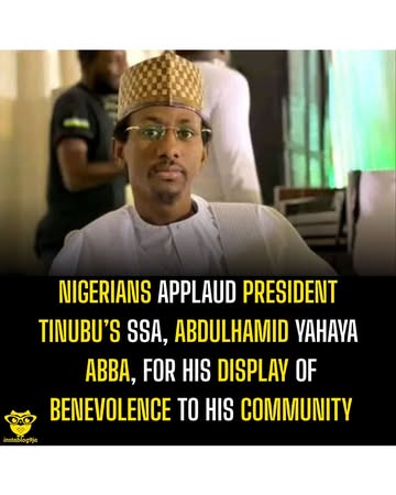 Nigerians Applaud President Tinubu’s SSA, Abdulhamid Yahaya Abba, for His Display of Benevolence to His Community#instablog9jaNews #TrendingStory #Awareness #StayUpdated