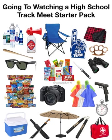 This should go without saying as I don’t know anyone who would attend a high school track meet without packing all of these essential items but just in case some of y’all are out their slacking here’s...
