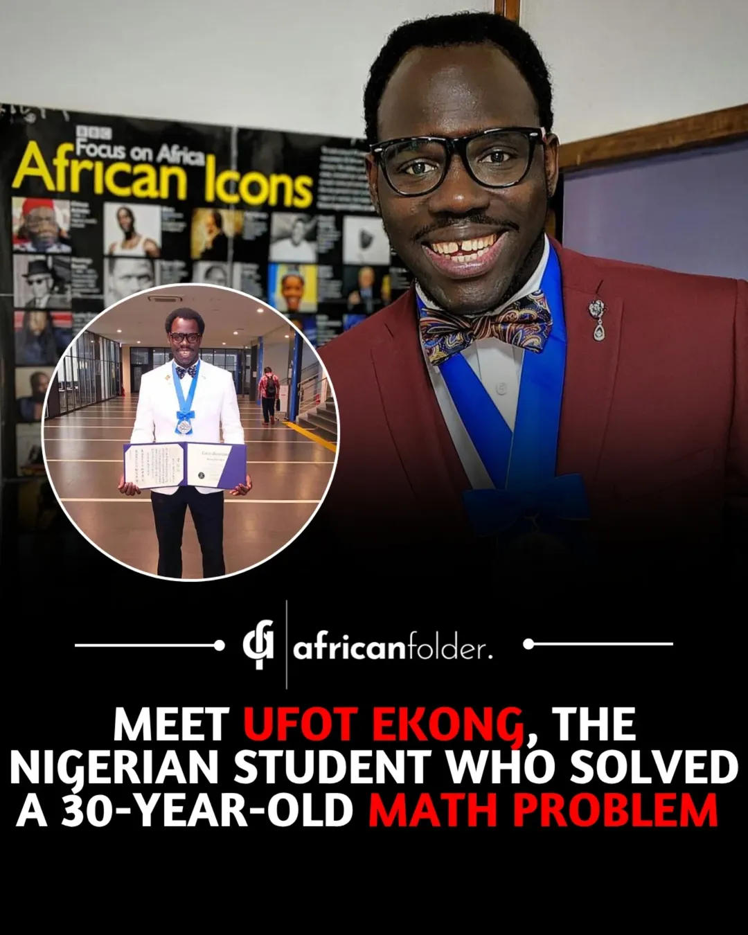 Meet Ufot Ekong, the Nigerian student who cracked a 30-year-old math problem while studying in Japan.At just 24, he became the first person in 50 years to graduate with First Class Honours from Tokai ...