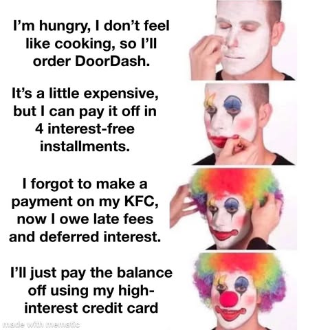 SWIPE 👉👉👉👉👉New recession indicator just dropped. I know eggs have been expensive lately but making installment payments on McD’s is crazy. We’re cooked…and like in seed oils cooked. -🌭 FOLLOW 🕳️ SHARE...