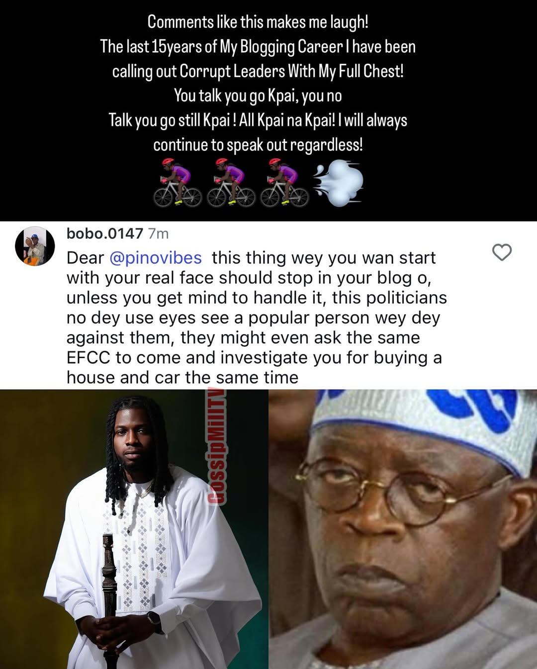 I no send anybody papa!! The last 15years of my life I have been a trend setter I have also been The Number 1 leader in the Online Media and Blogging space! I have Made legitimate money and I still ke...