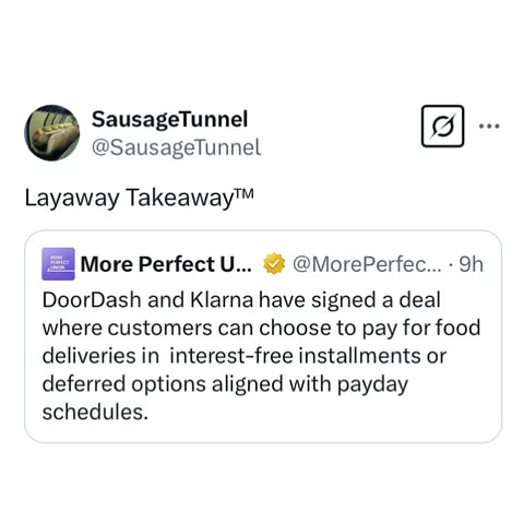 SWIPE 👉👉👉👉👉New recession indicator just dropped. I know eggs have been expensive lately but making installment payments on McD’s is crazy. We’re cooked…and like in seed oils cooked. -🌭 FOLLOW 🕳️ SHARE...