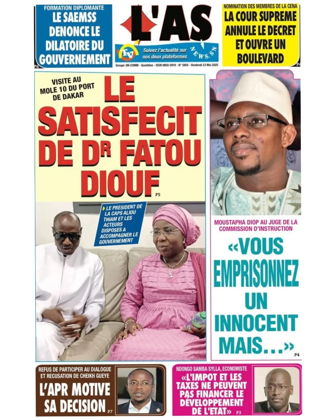 🔴[𝗦𝗘𝗡𝗘𝗚𝗔𝗟] 🇸🇳 : Unes des journaux de Vendredi 23 Mai 2025.#RevueDePresse____________________________________________@dakar_snap #election2024 #MackySall #presidentielle2024 #senegalaise #senegal🇸🇳 #da...