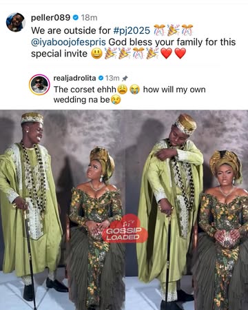Peller and Jarvis’ outfits for Priscilla Ojo’s wedding. 🙆🏾‍♂️🏃🏾‍♂️🏃🏾‍♂️🏃🏾‍♂️