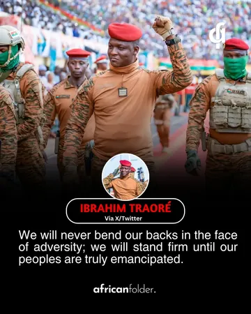 President Ibrahim Traoré of Burkina Faso stated via X/Twitter: