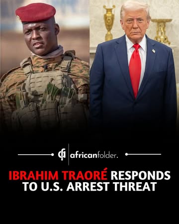 Burkina Faso’s President Ibrahim Traoré responds firmly to U.S. arrest threats, warning against foreign interference and reaffirming his commitment to national sovereignty.#africanfolder #IbrahimTraor...